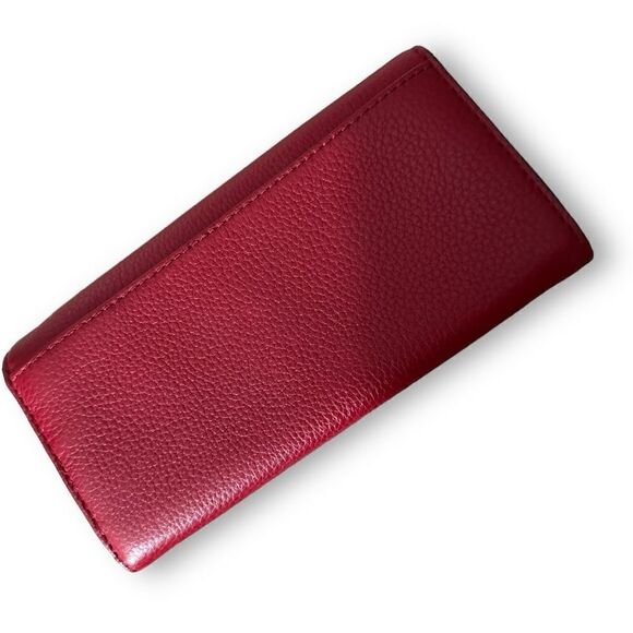 Michael Kors Fulton Flap Continental Soft Leather Wallet In Sienna - Picture 7 of 9